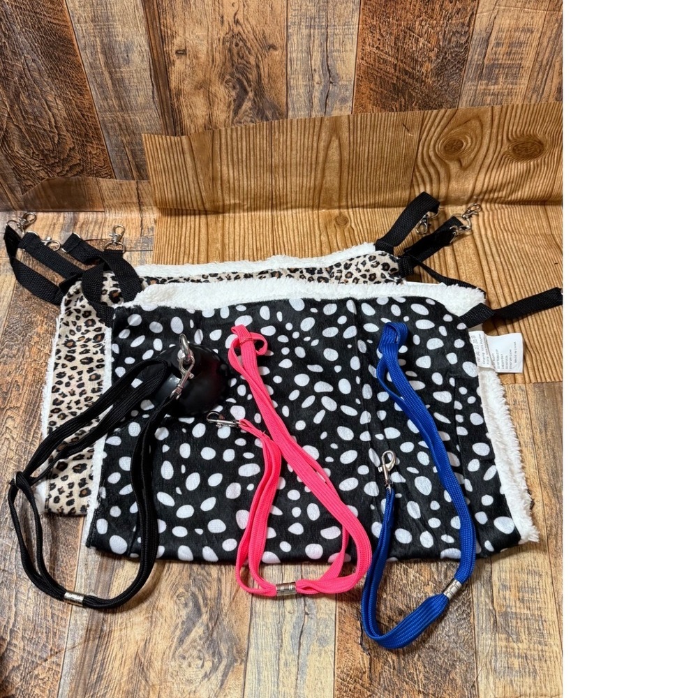 Small Pet Hammock & Harness Lot - 2 Bunk Beds 2 Sacks‎ 3 Bungee Leash